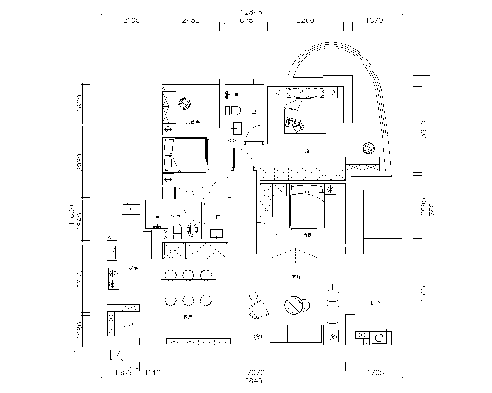 三葉石新作 | 華泰壹品125㎡，簡約純粹的美